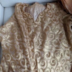 Peach color Indian kamiz kurta set